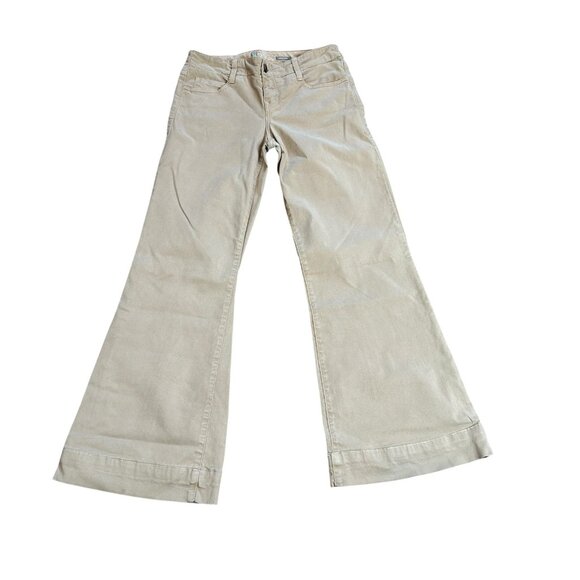 Level 99 Tan Flare Wide Leg Low Rise Jeans Size 26 - Picture 1 of 12